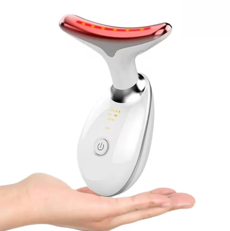 Aparat de Masaj Facial Electric pentru lifting și fermitate, cu LED roșu și funcție de micromasaj, ideal pentru stimularea colagenului.