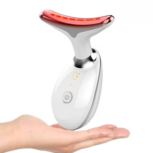 Aparat de Masaj Facial Electric pentru lifting și fermitate, cu LED roșu și funcție de micromasaj, ideal pentru stimularea colagenului.