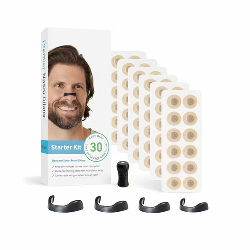 Kit complet de dilatator nazal premium pentru îmbunătățirea respirației în timpul somnului, reducerea sforăitului și creșterea confortului respirator pe timpul nopții.