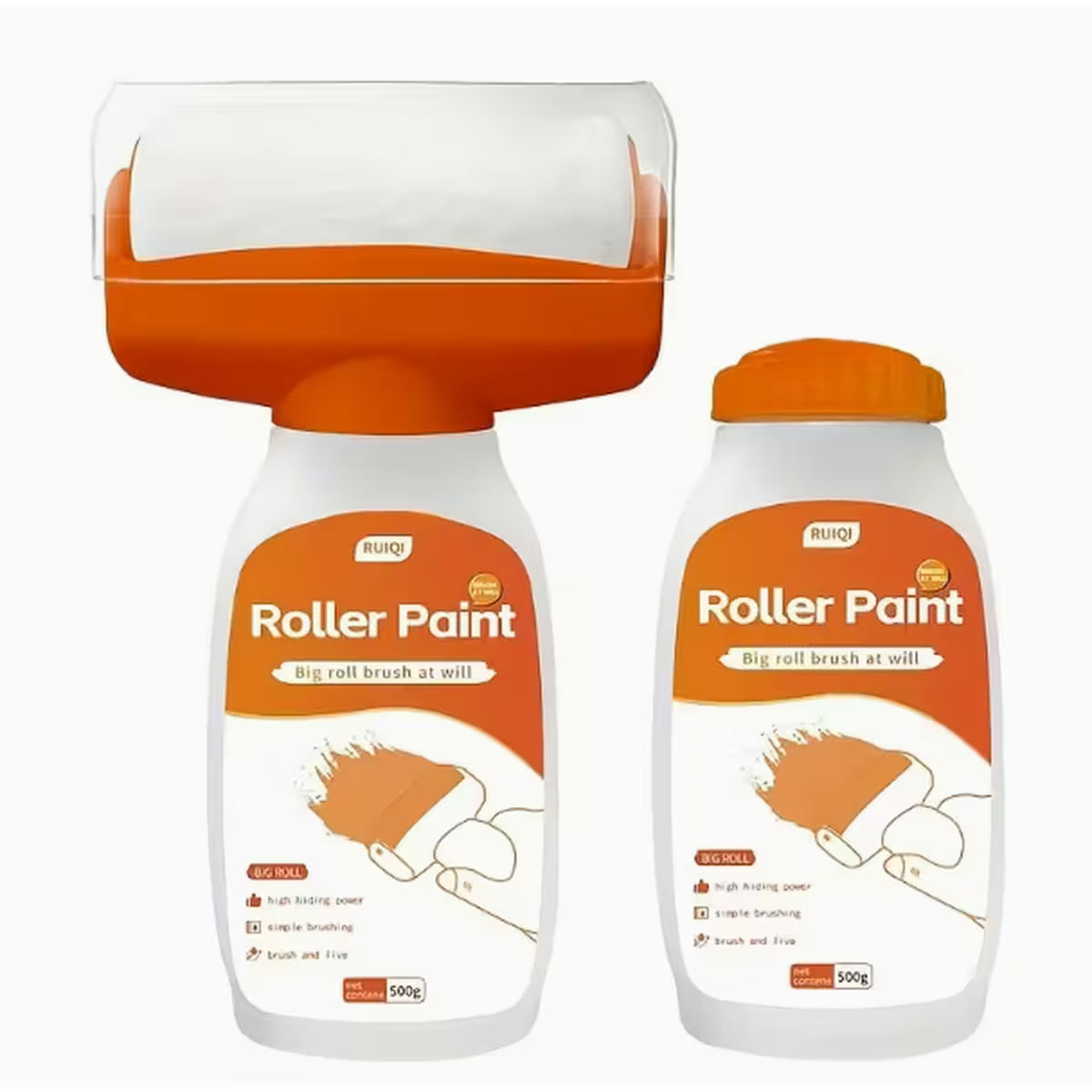 Rolă de vopsit cu rezervor pentru vopsea, set complet cu recipient de reumplere, aplicare uniformă fără stropire, ideală pentru pereți și tavane.